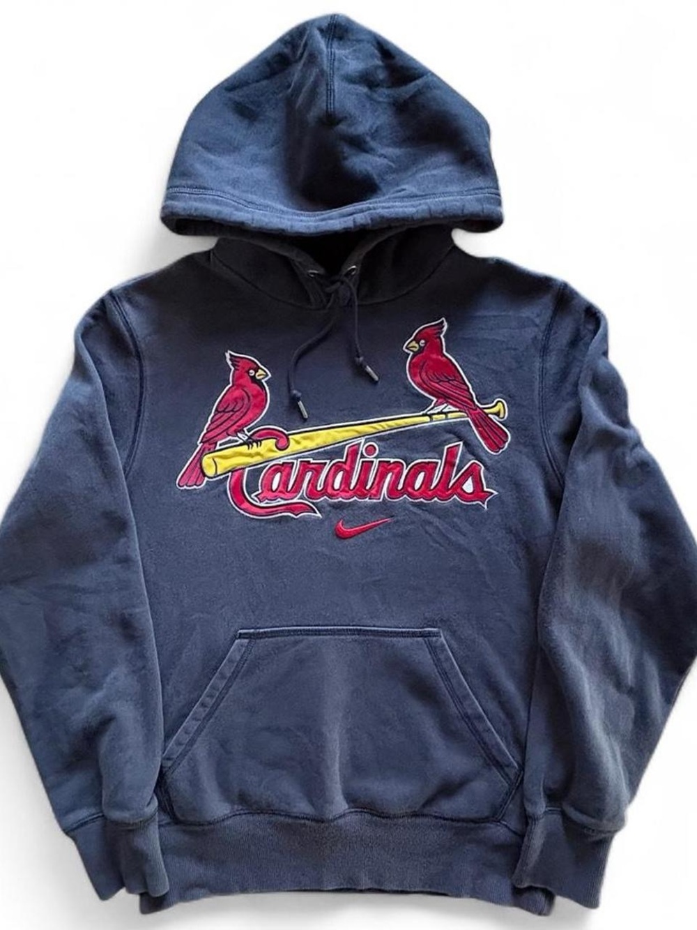 y2k Nike St Louis Cardinals Center Swoosh Hoodie Small Official MLB Merchandise